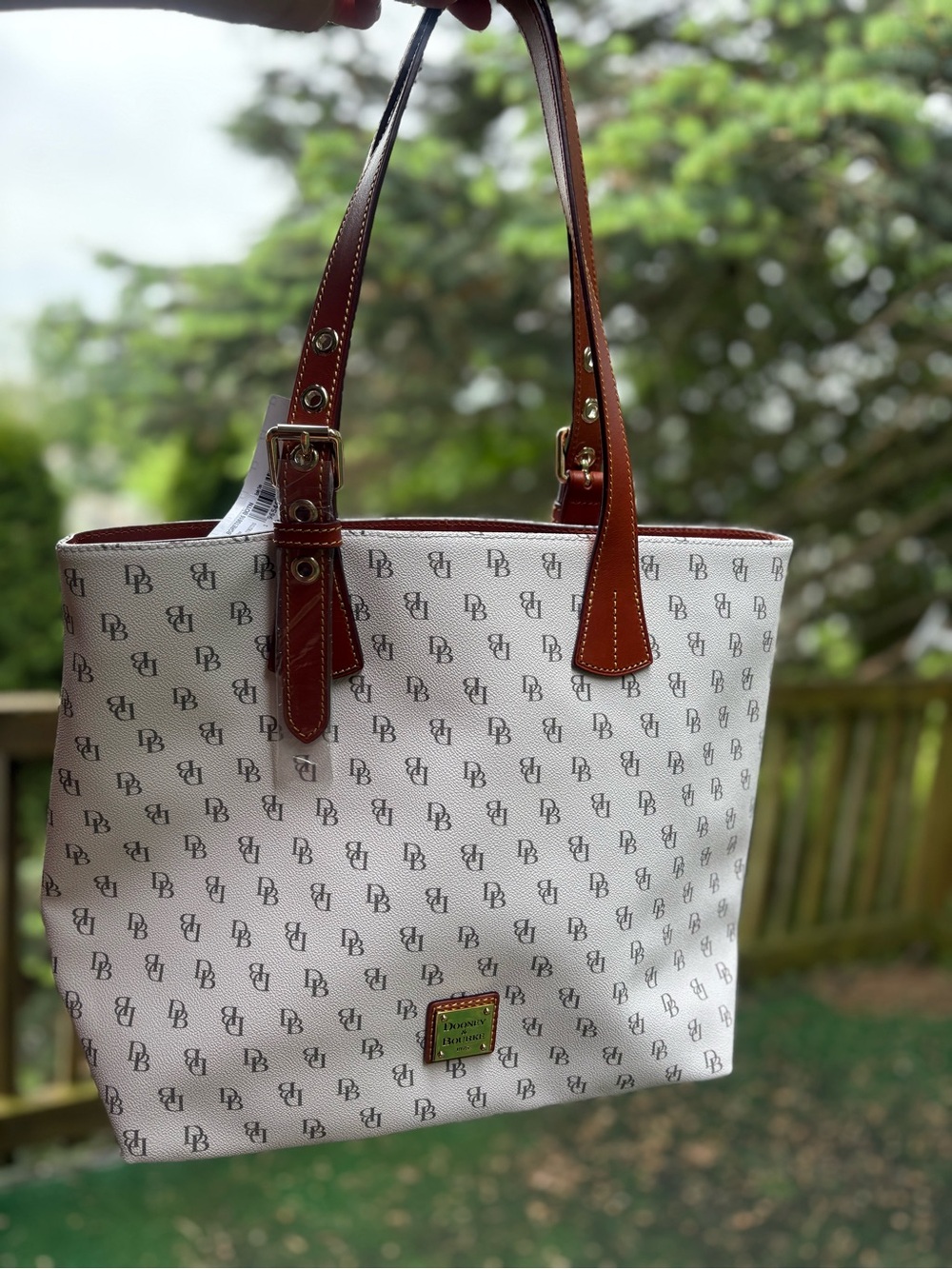 Price firm - New Dooney and Bourke Gretta Logo Emily Tote Bag Bone